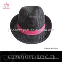 Schwarzes mit rotem Band Fedora Papier Indiana Jones Hut